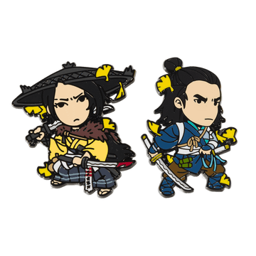 Ghost of Yōtei - Twin Wolves Pin Set