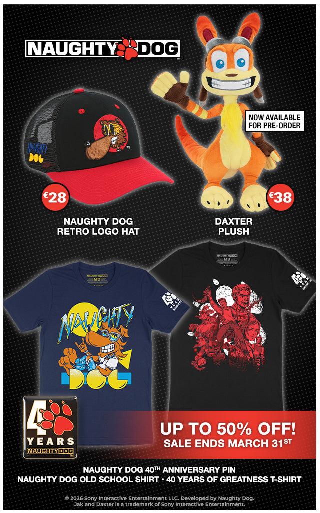 New Naughty Dog merch available now at Fangamer.eu