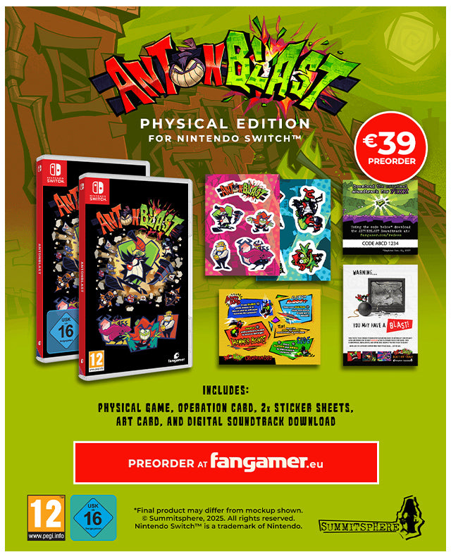 New Antonblast for Nintendo Switch™ available at Fangamer.eu