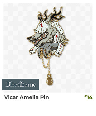 Bloodborne Vicar Amelia Enamel Pin is back in stock at Fangamer.eu