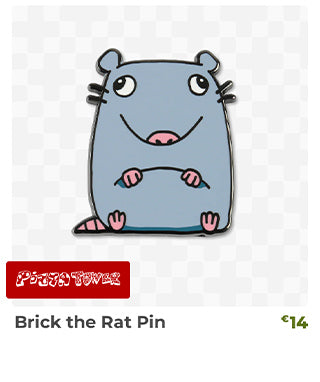 Brick the Rat Pin is back in stock at fangamer.eu