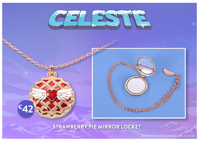 New Celeste Strawberry Pie Mirror Locket is available at Fangamer.eu