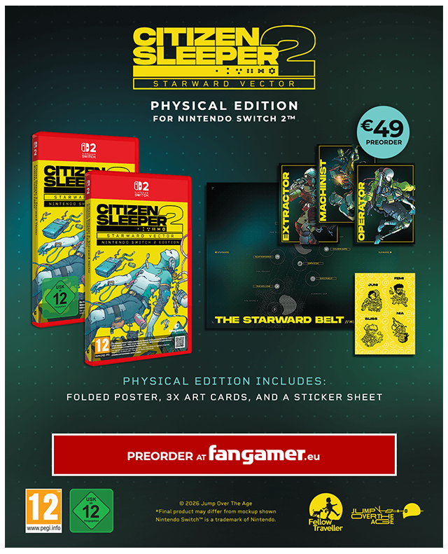 Citizen Sleeper 2: Starward Vector for Nintendo Switch 2 now available for preorder at Fangamer.eu