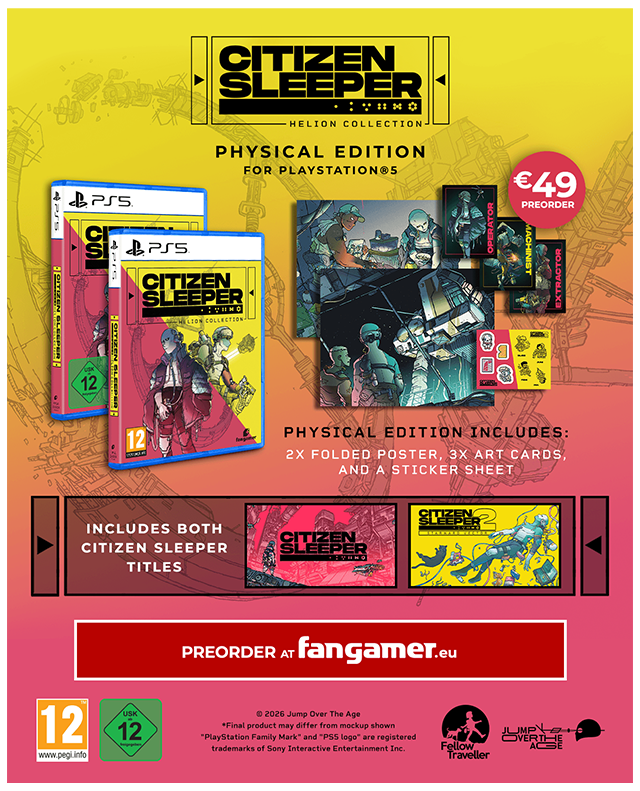 Citizen Sleeper Helion Collection for Playstation 5 now available for preorder at Fangamer.eu