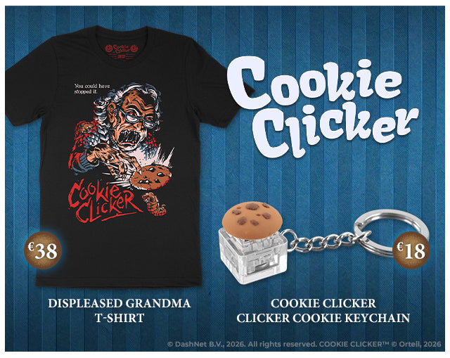 New Cookie Clicker merch available at Fangamer.eu