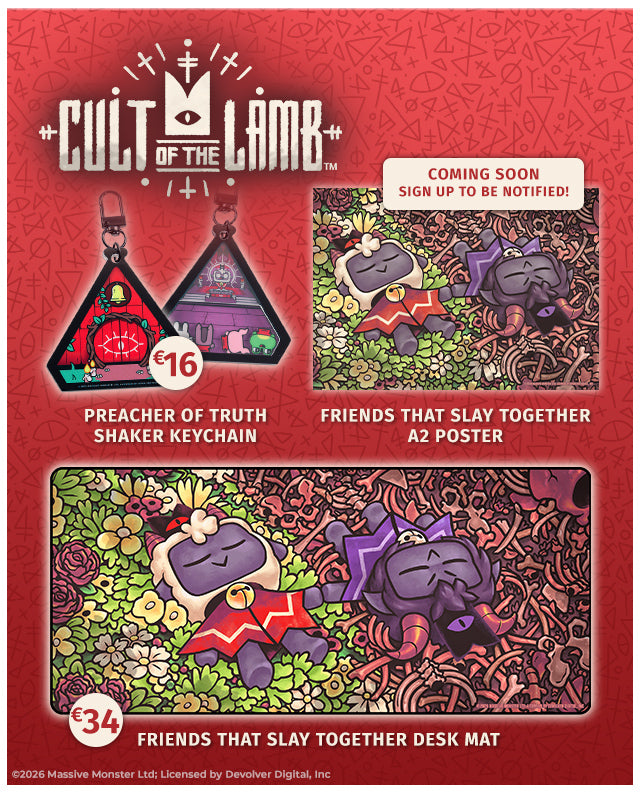 New Cult of the Lamb merch available at fangamer.eu