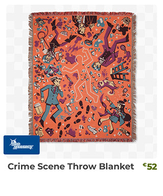 Crime Scene Throw Blanket is back in stock at fangamer.eu