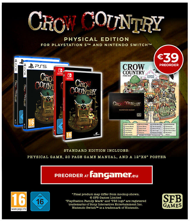 New Crow Country Physical Editions available at Fangamer.eu