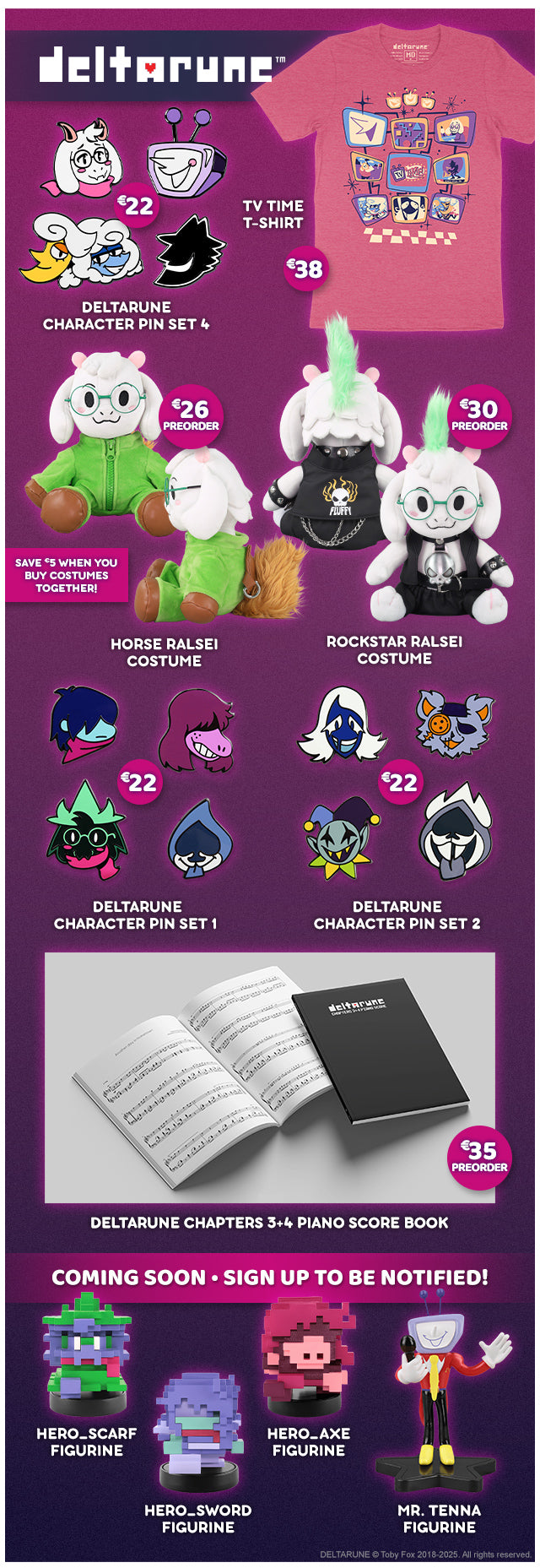 New DELTARUNE Chapter 3 merch available at Fangamer.eu