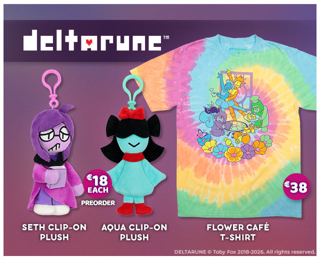 New DELTARUNE merch available at Fangamer.eu