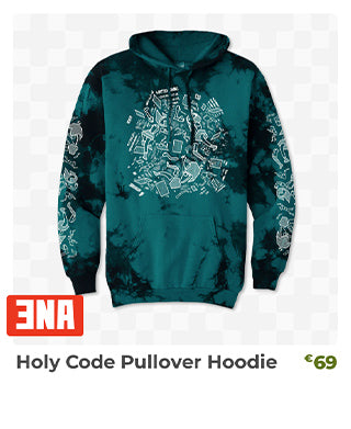 Holy Code Pullover Hoodie is back in stock at Fangamer.eu