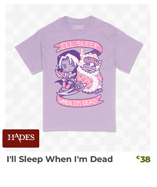 I'll Sleep When I'm Dead t-shirt is back in stock at Fangamer.eu