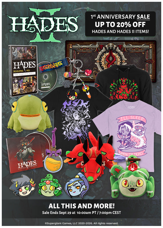 Hades II 1st Anniversary Sale running now at Fangamer.eu