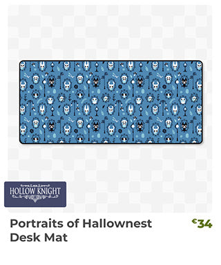 Portraits of Hallownest Desk Mat is back in stock at fangamer.eu