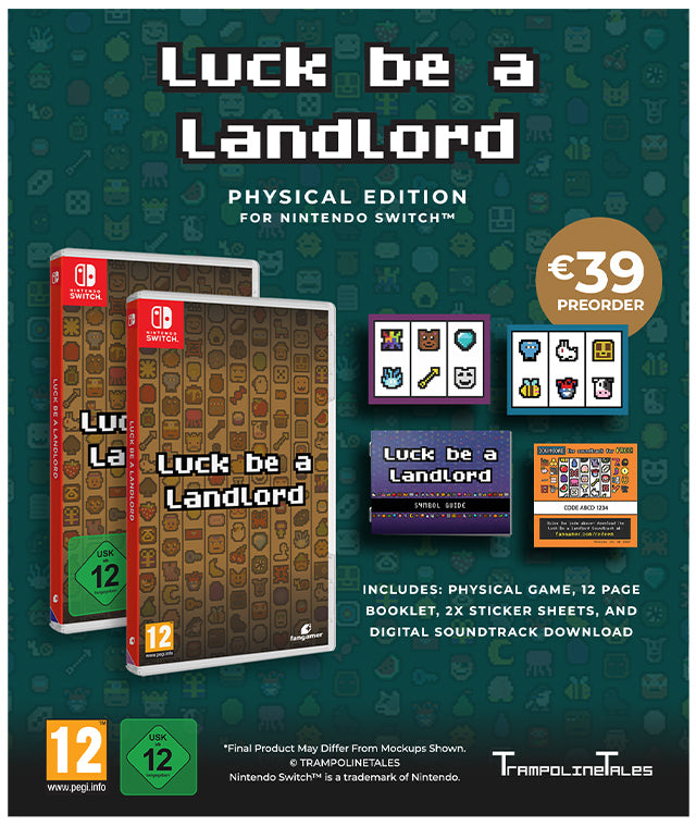 New Luck be a Landlord physical editions are available for preorder at Fangamer.eu