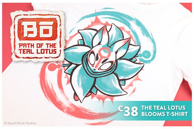 New Bō The Teal Lotus Blooms Shirt is available at Fangamer.eu