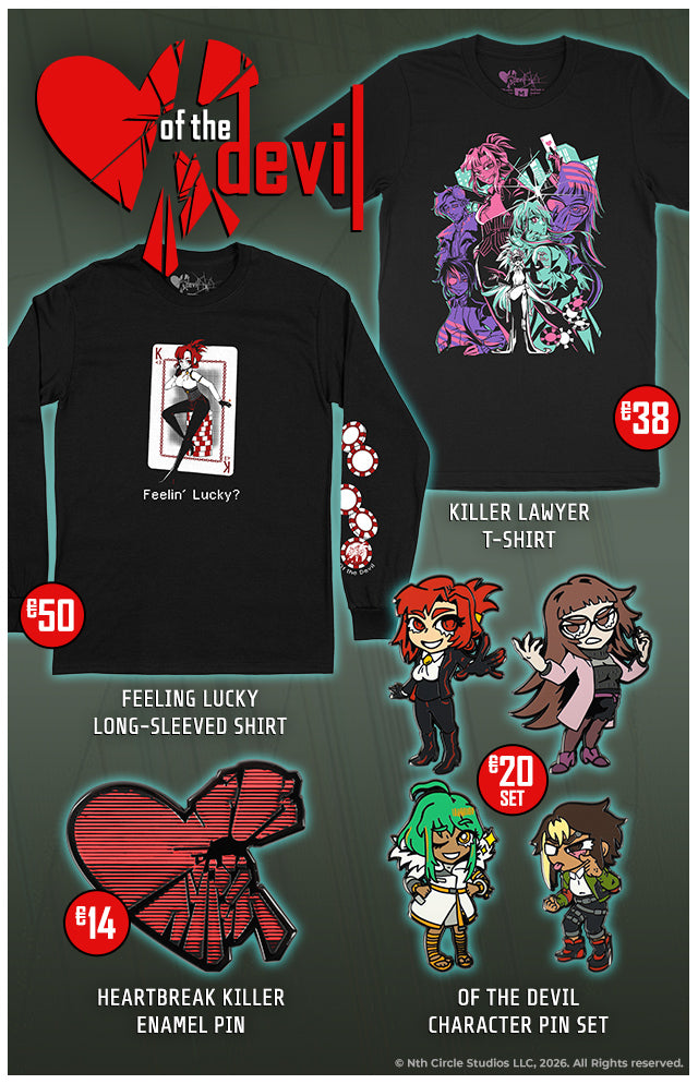 New of the Devil merch available now at Fangamer.eu