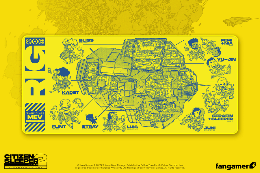 Rig Cross-Section Desk Mat - Citizen Sleeper
