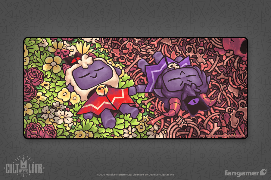 Friends That Slay Together Desk Mat - Cult of the Lamb
