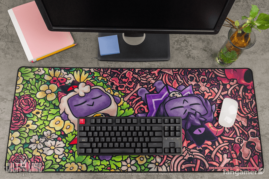 Friends That Slay Together Desk Mat - Cult of the Lamb