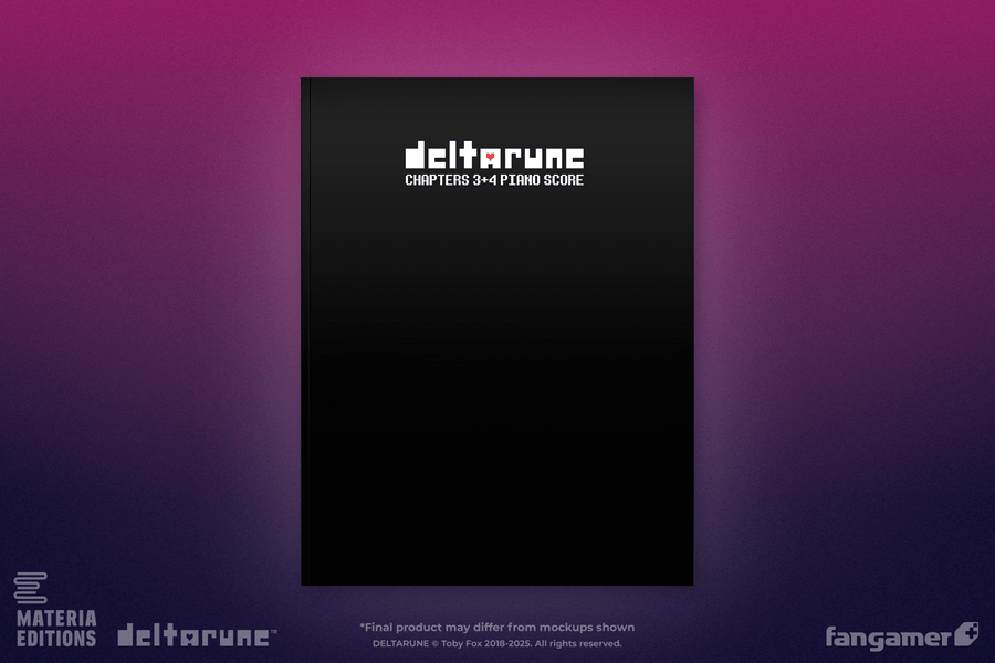 DELTARUNE Chapters 3+4 Piano Score Book - DELTARUNE