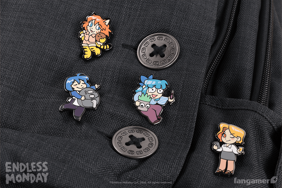 Endless Monday Character Pin Set - Endless Monday: Dreams and Deadlines