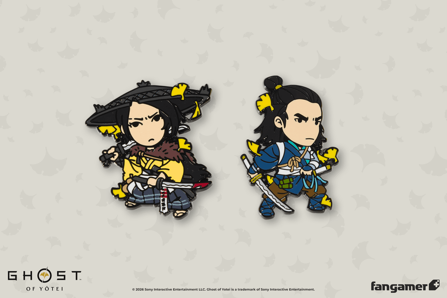 Twin Wolves Pin Set - Ghost of Yōtei