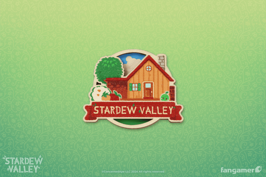 Farmhouse Wooden Pin - Stardew Valley