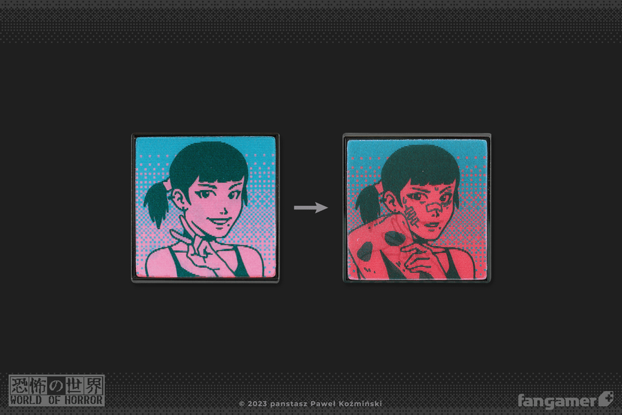 Doomed Already Lenticular Pin - World of Horror