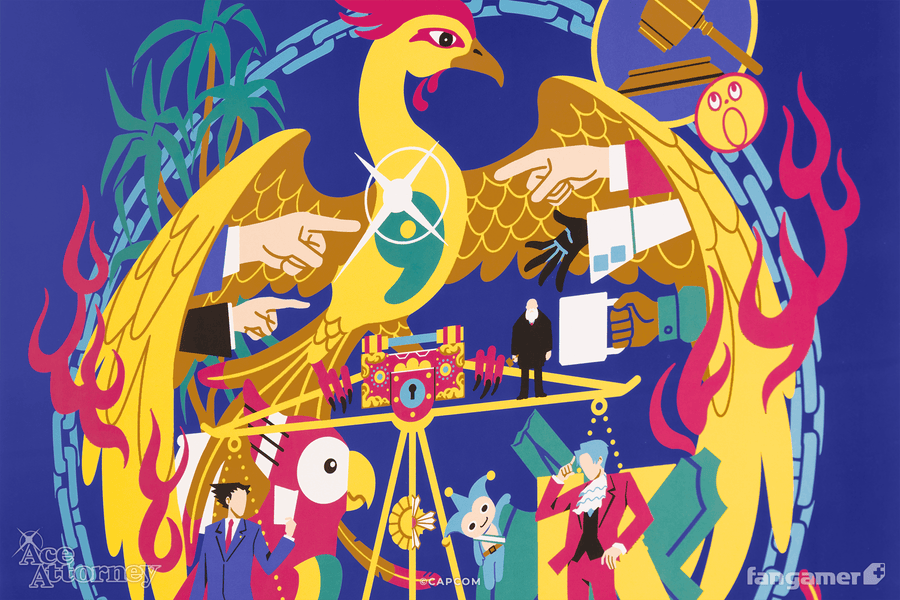 Ace Attorney 25th Anniversary Poster - Ace Attorney