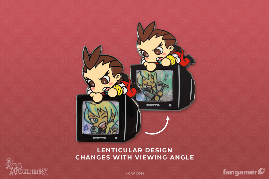 Let's Rock! Lenticular Pin - Ace Attorney