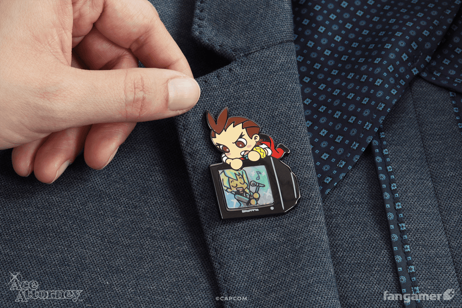Let's Rock! Lenticular Pin - Ace Attorney