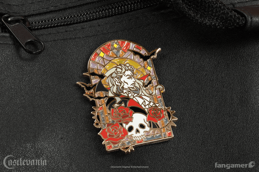 Dracula Stained Glass Pin - Castlevania