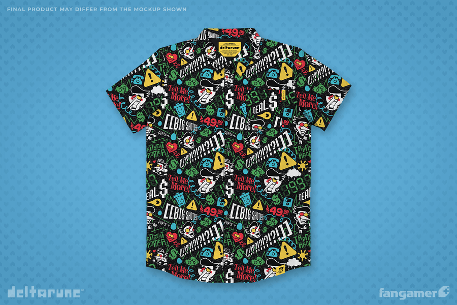 Spamton Button Up Shirt - DELTARUNE
