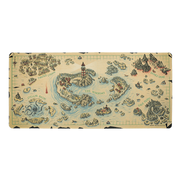 Fisherman's Map Desk Mat