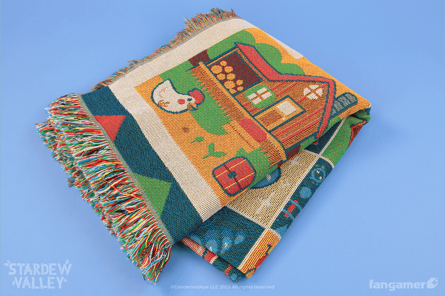 Farmhouse Patchwork Throw Blanket - Stardew Valley