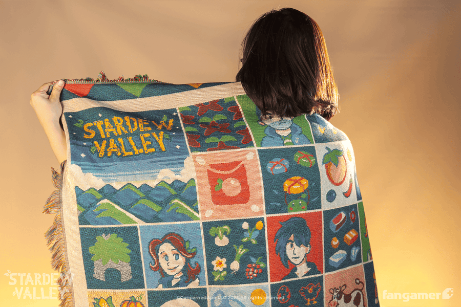Farmhouse Patchwork Throw Blanket - Stardew Valley