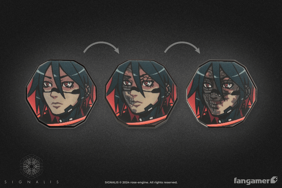 Corruption Lenticular Pin - SIGNALIS