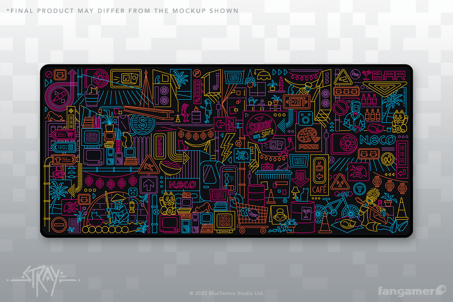 Walled City 99 Desk Mat - STRAY