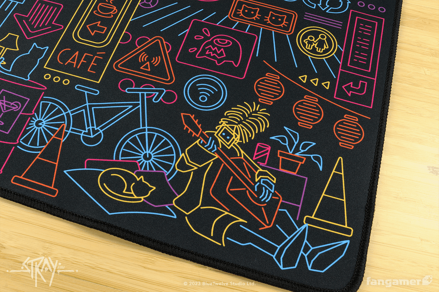 Walled City 99 Desk Mat - STRAY