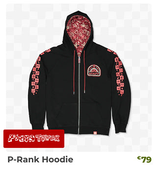 P-Rank Hoodie is back in stock at Fangamer.eu