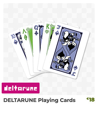 DELTARUNE Playing Cards are back in stock at Fangamer.eu