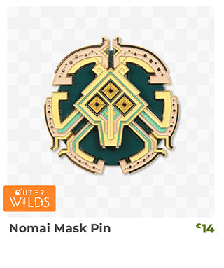 Nomai Mask Pin is back in stock at fangamer.eu