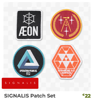 Signalis Patch Set is back in stock at fangamer.eu