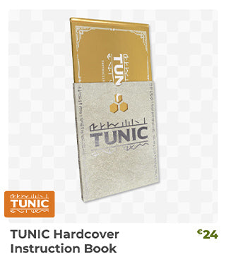 TUNIC Hardcover Instruction Book is back in stock at Fangamer.eu