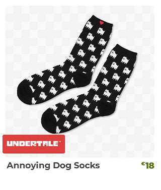 Annoying Dog Socks are back in stock at Fangamer.eu