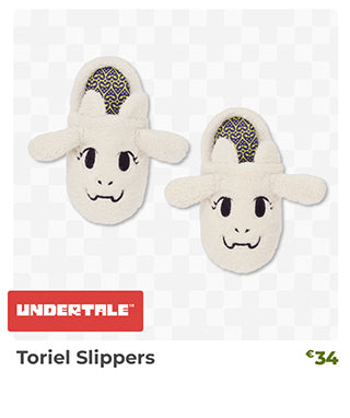 Toriel Slippers are back in stock at Fangamer.eu