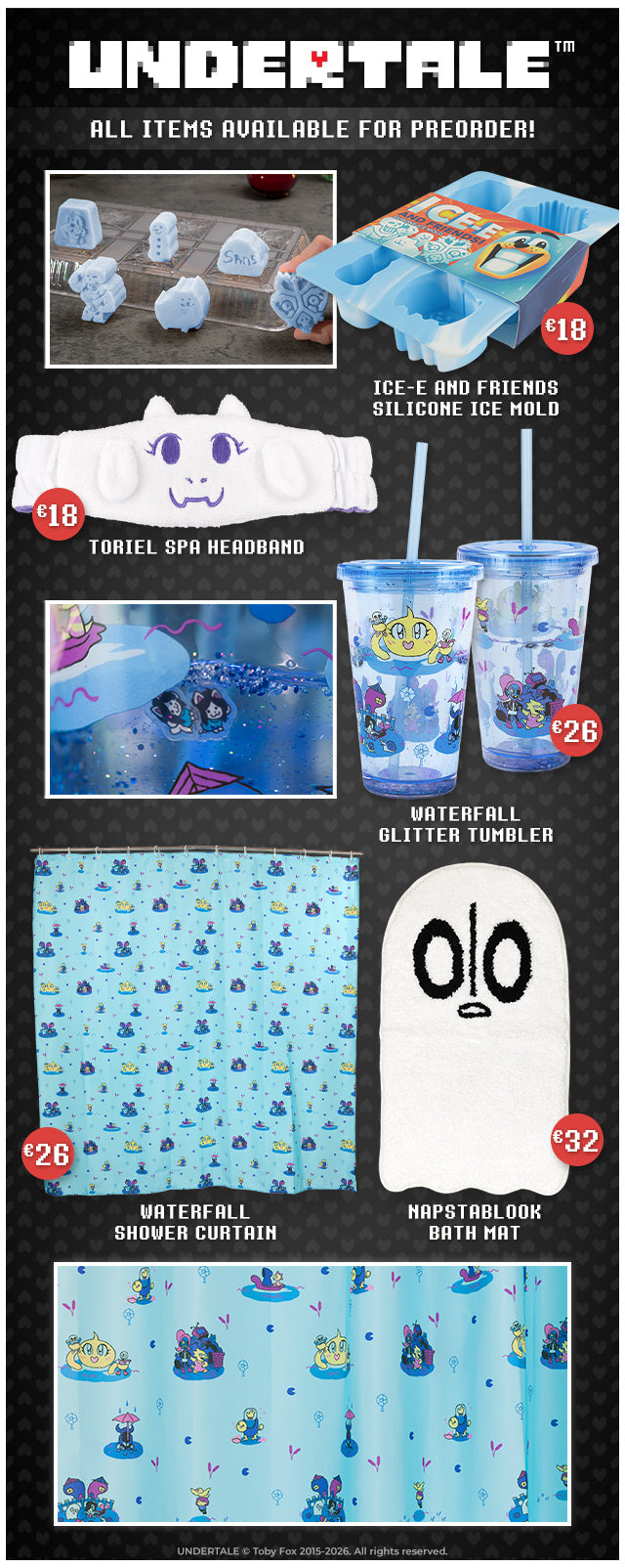 UNDERTALE 11th Anniversary Collection available for preorder now at Fangamer.eu