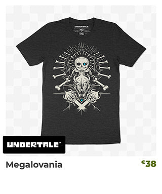 Megalovania is back in stock at Fangamer.eu