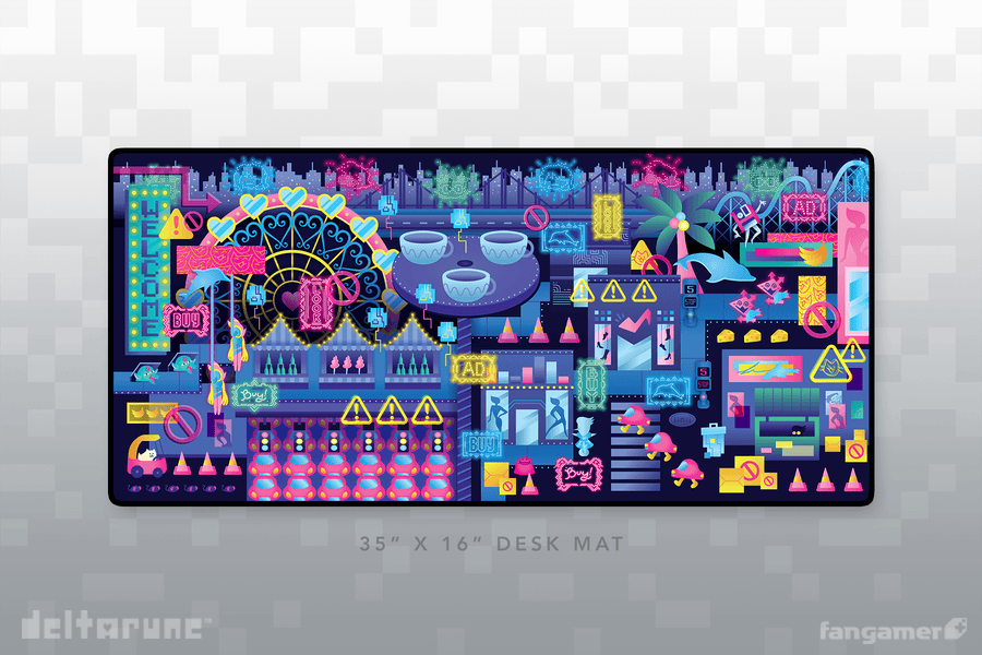 Cyber City Desk Mat - DELTARUNE